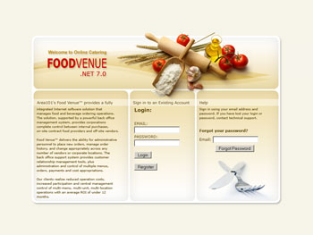 Food Venue Login Website